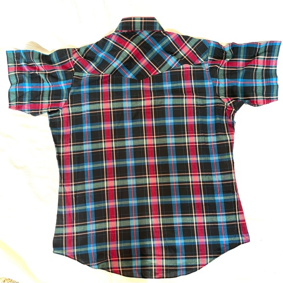 VINTAGE-Pearl Snap Western Shirt - Picture 8 of 8